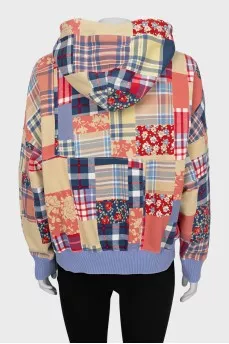 Hoodie with multicolor print