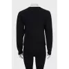 Black jumper with branded embroidery