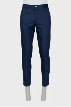 Men's slim fit trousers in blue