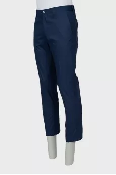 Men's slim fit trousers in blue
