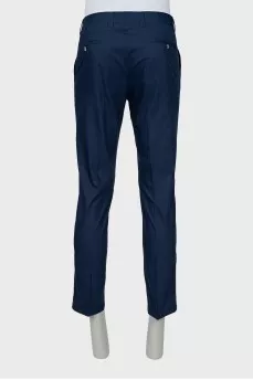 Men's slim fit trousers in blue