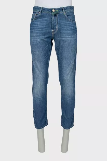 Men's Blue Button Down Jeans
