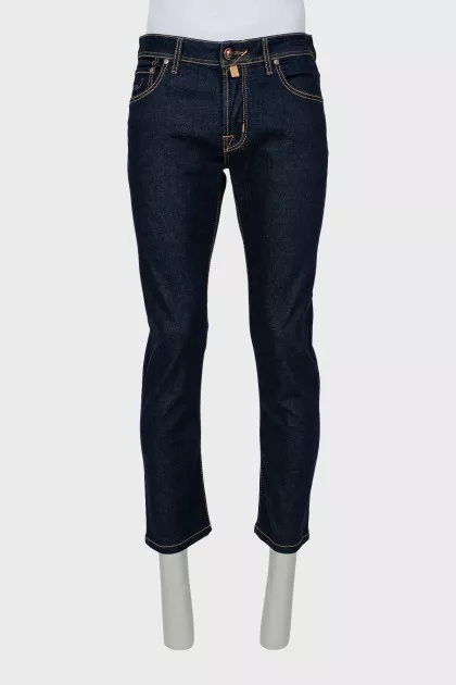 Men's dark blue jeans