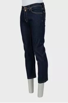 Men's dark blue jeans