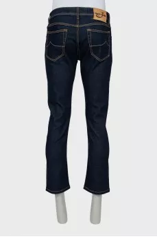Men's dark blue jeans
