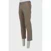 Men's Brown Straight Fit Trousers