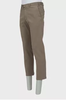 Чоловічі коричневі штани straight fit