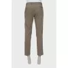 Men's Brown Straight Fit Trousers