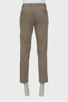 Чоловічі коричневі штани straight fit