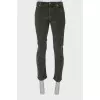 Men's green corduroy trousers