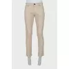 Men's straight-cut trousers in beige