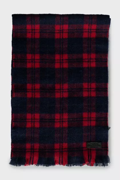 Checkered plaid scarf