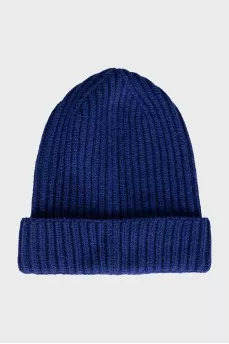 Blue woolen hat