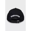 Black cap with branded embroidery