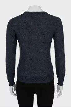 Джемпер із вовни синього кольору