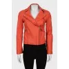 Orange leather jacket