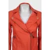 Orange leather jacket