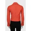 Orange leather jacket