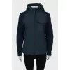 Blue jacket with knitted top