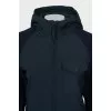 Blue jacket with knitted top