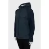 Blue jacket with knitted top