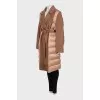 Coat decorated with fringe and tag