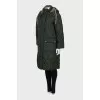 Quilted coat with hood