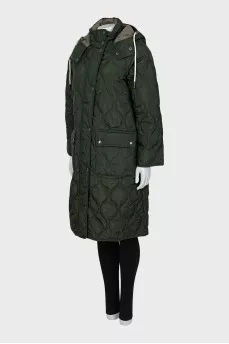 Quilted coat with hood
