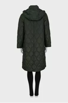 Quilted coat with hood