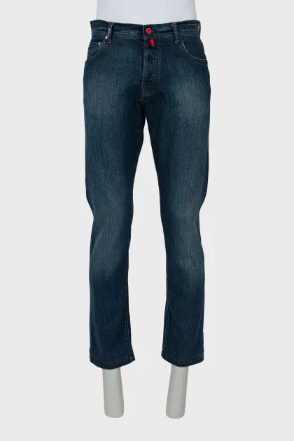 Men's jeans with distressed effect