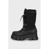 Tactile boots with a massive sole