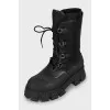 Tactile boots with a massive sole