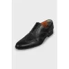 Men's black shoes with perforation