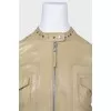 Beige leather jacket