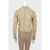 Beige leather jacket
