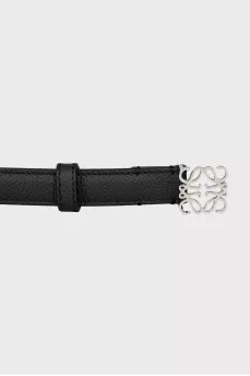 Brown leather belt with signature buckle