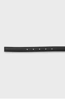 Brown leather belt with signature buckle