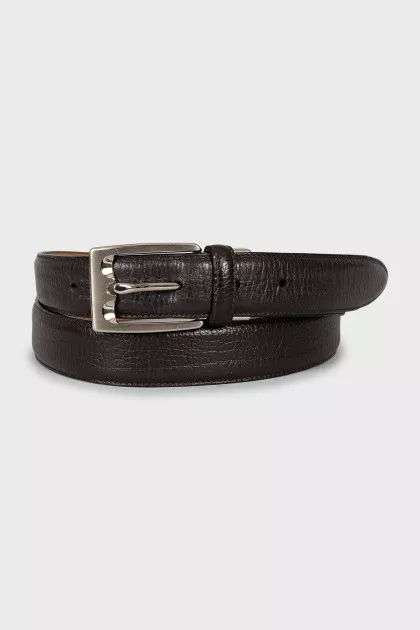 Men's brown leather belt