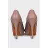 Pink leather shoes