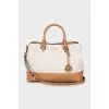 Savannah leather and canvas bag