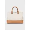 Savannah leather and canvas bag
