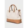 Savannah leather and canvas bag