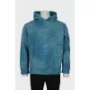 Men's hoodie with branded print