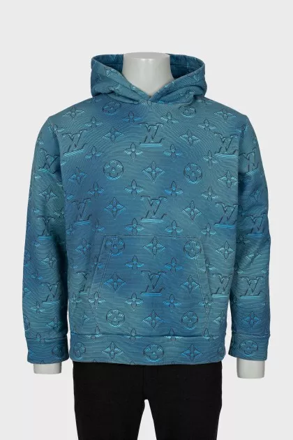 Men's hoodie with branded print