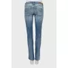 Blue low rise jeans