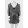 Silver dress with frills