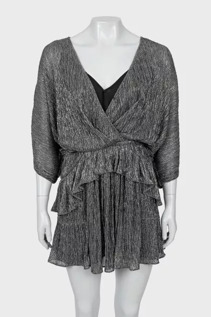 Silver dress with frills
