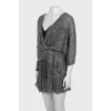 Silver dress with frills