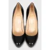 Black leather shoes