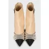 Leather ankle boots with signature decor